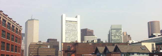 A view of downtown Boston from the Tapforge headquarters.